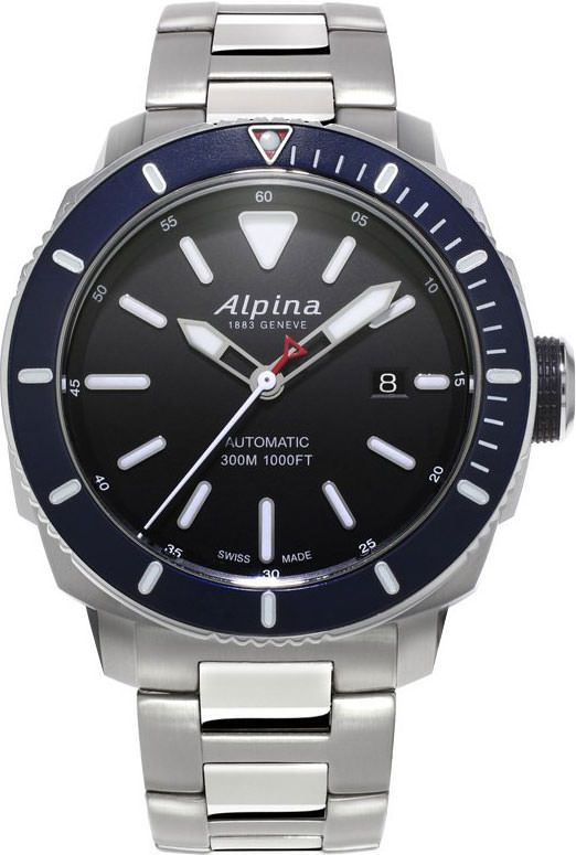 Alpina Seastrong Diver 300 Black Dial 44 mm Automatic Watch For Men - 1