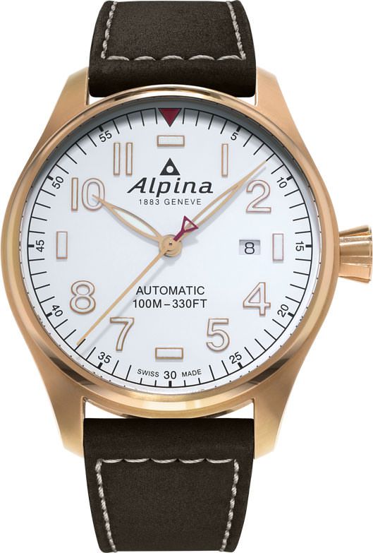 Alpina Startimer Pilot White Dial 44 mm Automatic Watch For Men - 1