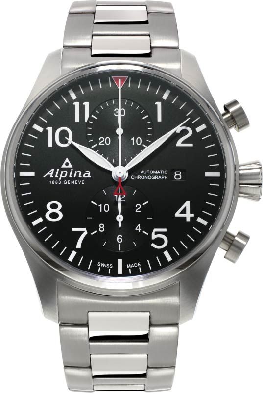 Alpina Startimer Pilot Black Dial 44 mm Automatic Watch For Men - 1