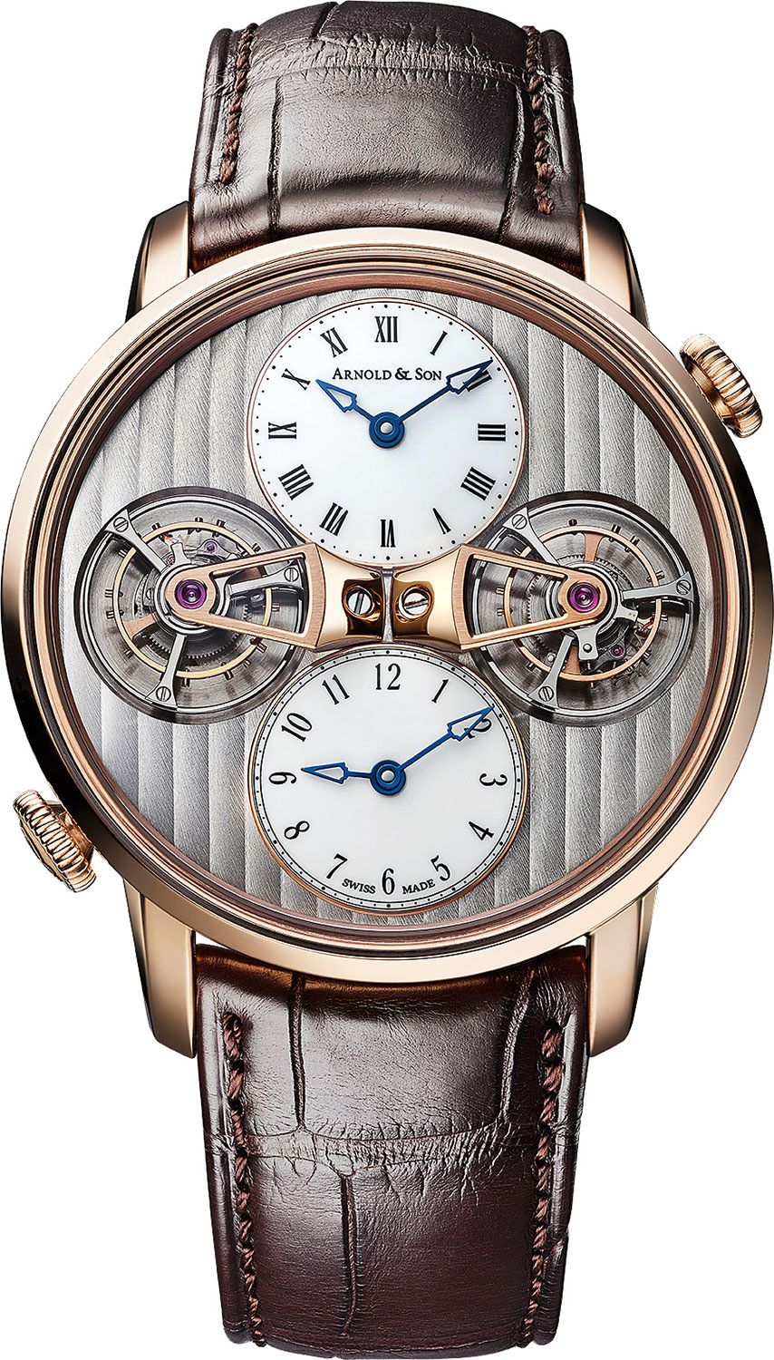 Arnold & Son Grandes Complications Double Tourbillon White Dial 43.5 mm Manual Winding Watch For Men - 1