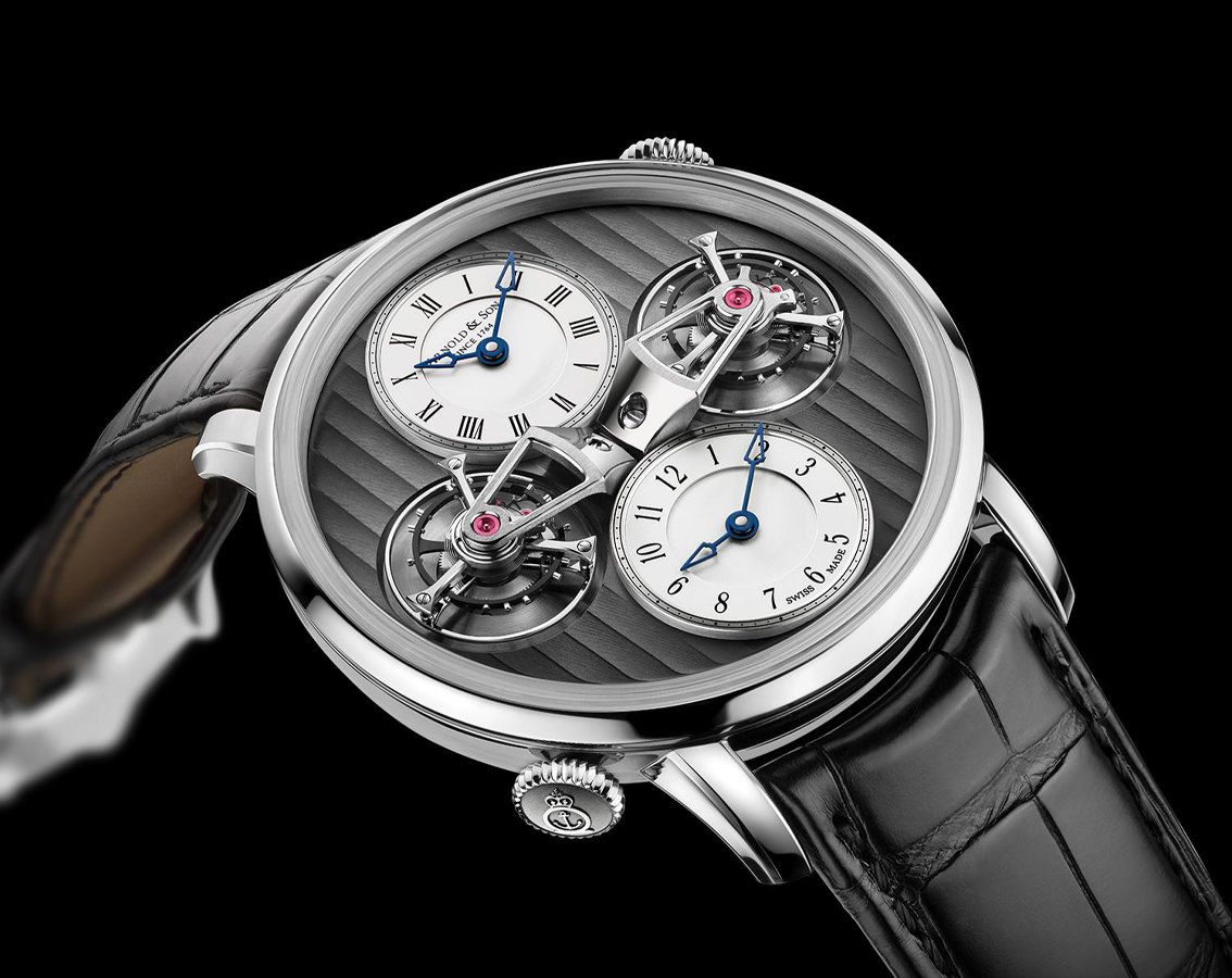 Arnold & Son Grandes Complications Double Tourbillon White Dial 43.5 mm Manual Winding Watch For Men - 2