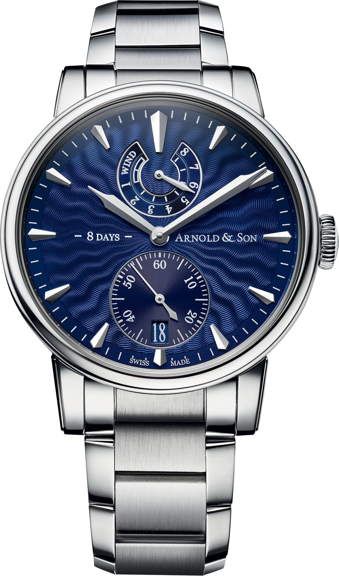 Arnold & Son Eight-Day Eight-Day Blue Blue Dial 43 mm Manual Winding Watch For Men - 1