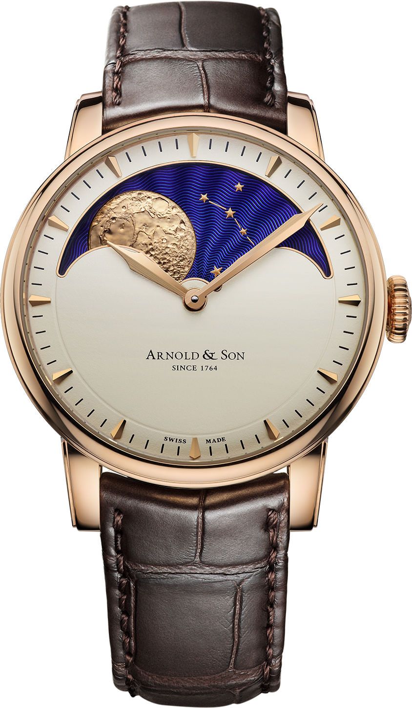 Arnold & Son Perpetual Moon Perpetual Moon Gold Cream Dial 42 mm Manual Winding Watch For Men - 1