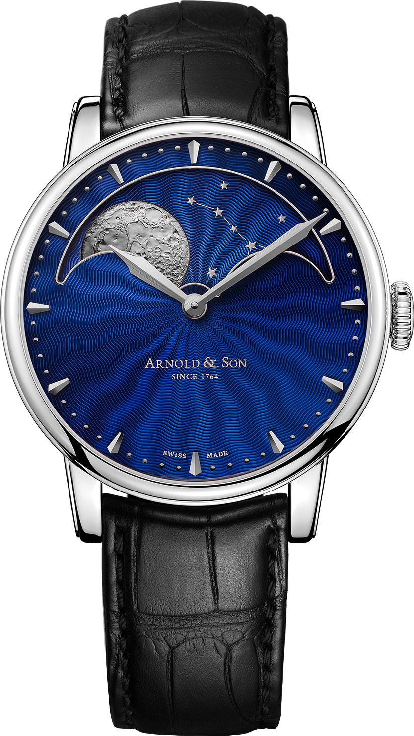 Arnold & Son Perpetual Moon Perpetual Moon Steel Blue Dial 42 mm Manual Winding Watch For Men - 1