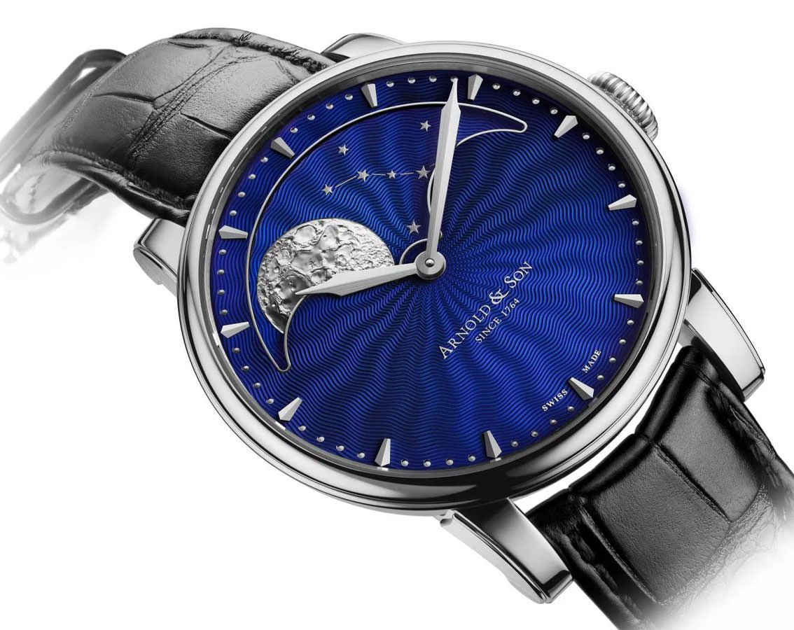 Arnold & Son Perpetual Moon Perpetual Moon Steel Blue Dial 42 mm Manual Winding Watch For Men - 2