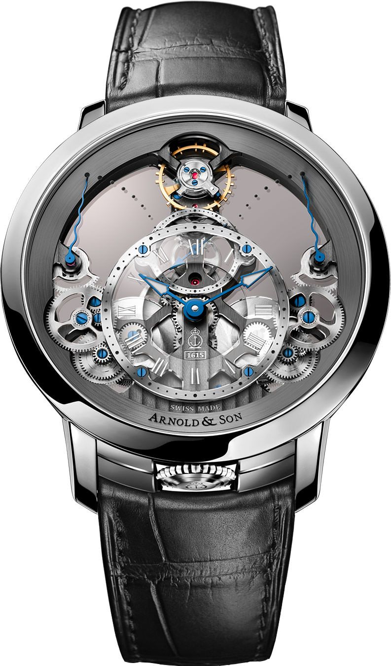 Arnold & Son Time Pyramid Time Pyramid Steel Skeleton Dial 44.6 mm Manual Winding Watch For Men - 1