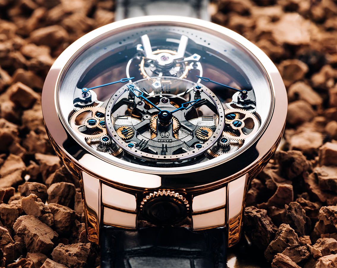 Arnold & Son Time Pyramid Time Pyramid Tourbillon Skeleton Dial 44.6 mm Manual Winding Watch For Men - 2