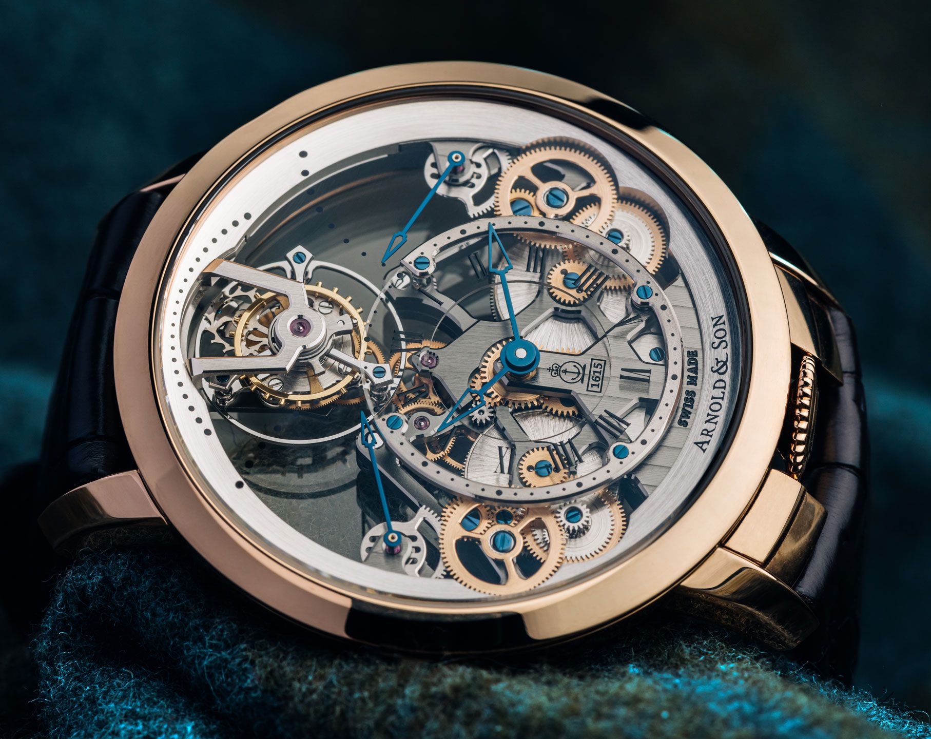 Arnold & Son Time Pyramid Time Pyramid Tourbillon Skeleton Dial 44.6 mm Manual Winding Watch For Men - 4