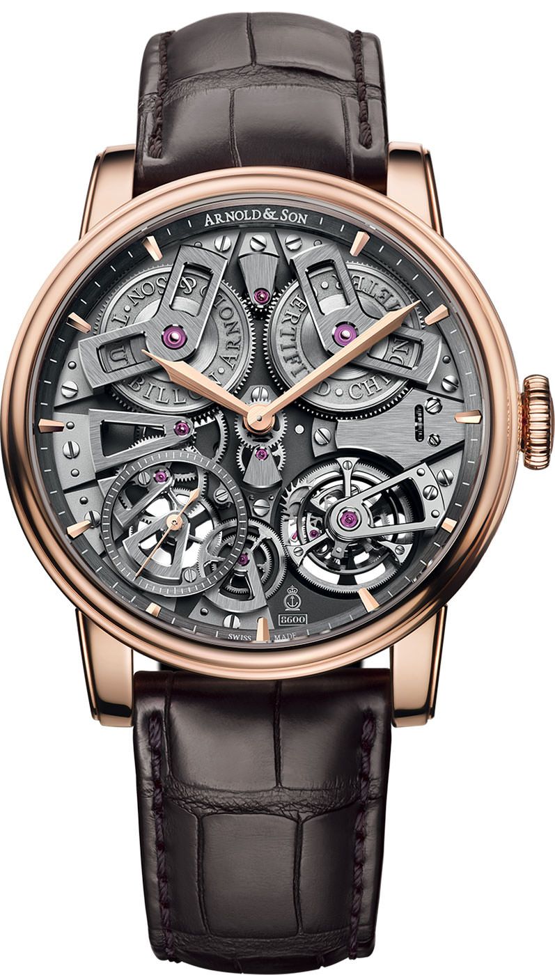 Arnold & Son Tourbillon Chrono 36 Tourbillon Chronometer 36 NAC Skeleton Dial 46 mm Manual Winding Watch For Men - 1