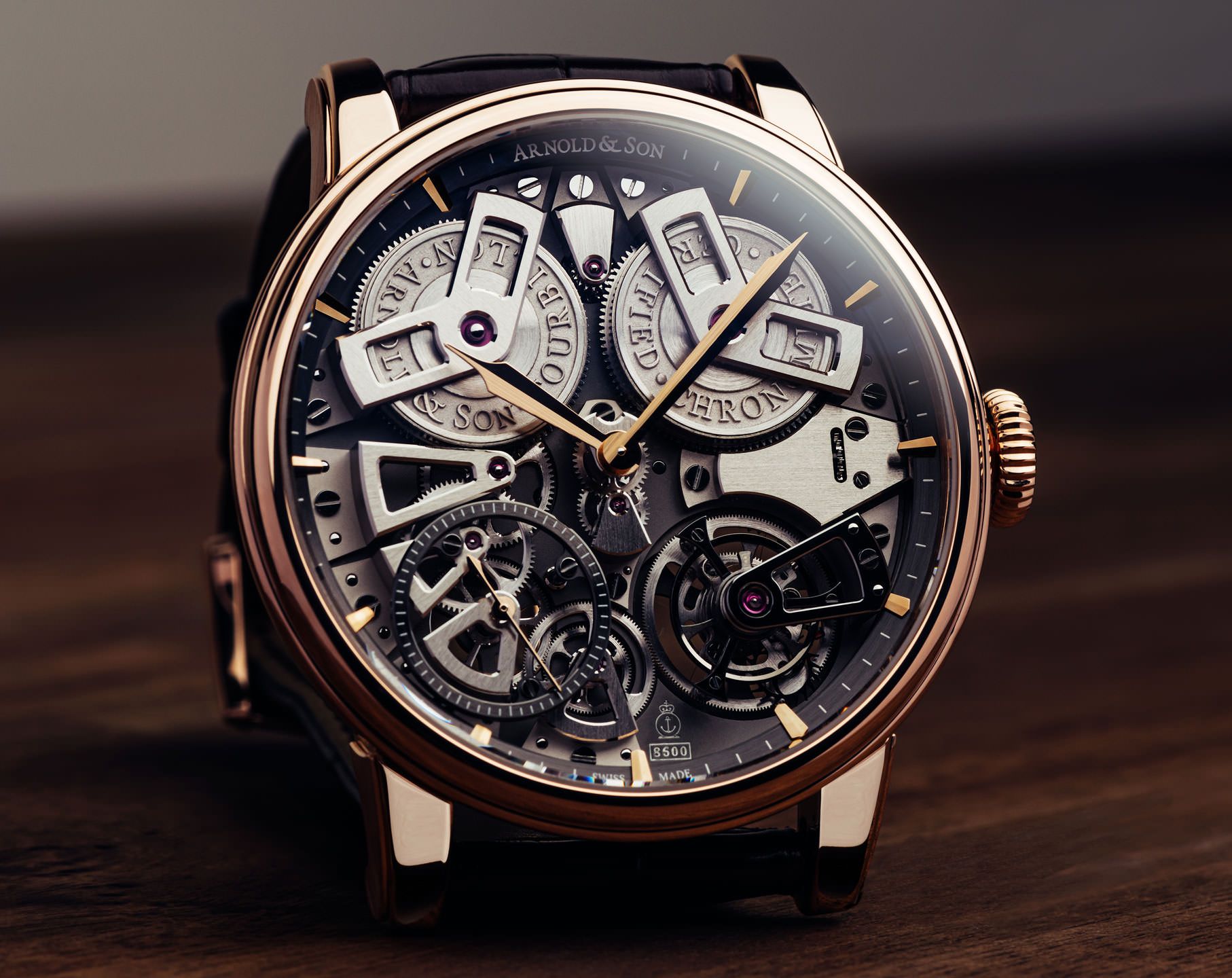 Arnold & Son Tourbillon Chrono 36 Tourbillon Chronometer 36 NAC Skeleton Dial 46 mm Manual Winding Watch For Men - 4