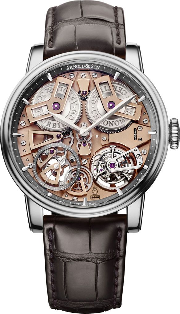 Arnold & Son Tourbillon Chrono 36 Tourbillon Chronometer 36 Steel Skeleton Dial 46 mm Manual Winding Watch For Men - 1