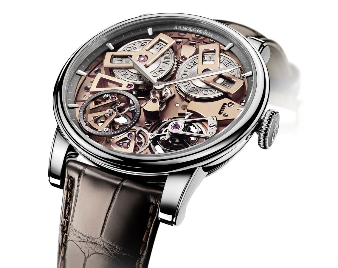 Arnold & Son Tourbillon Chrono 36 Tourbillon Chronometer 36 Steel Skeleton Dial 46 mm Manual Winding Watch For Men - 2