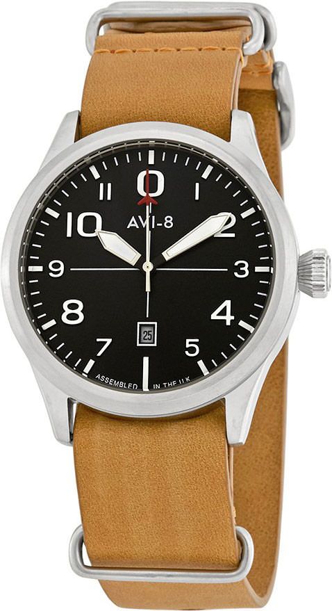 AVI-8 Flyboy  Black Dial 43 mm Quartz Watch For Men - 1