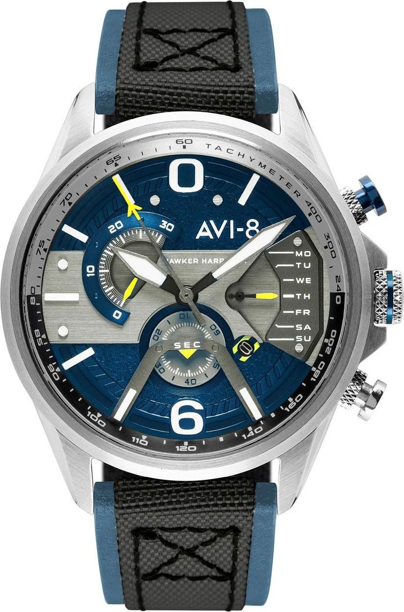 AVI-8 Hawker Harrier  Blue Dial 45 mm Quartz Watch For Men - 1