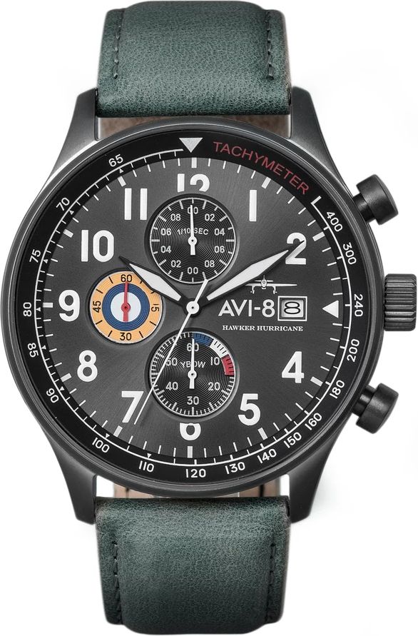 AVI-8 Hawker Hurricane  Grey Dial 42 mm Quartz Watch For Men - 1