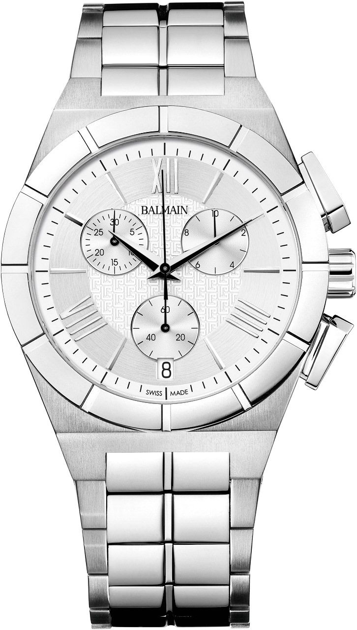 Balmain Balmainia Chrono Gent Sport  Silver Dial 42 mm Quartz Watch For Men - 1