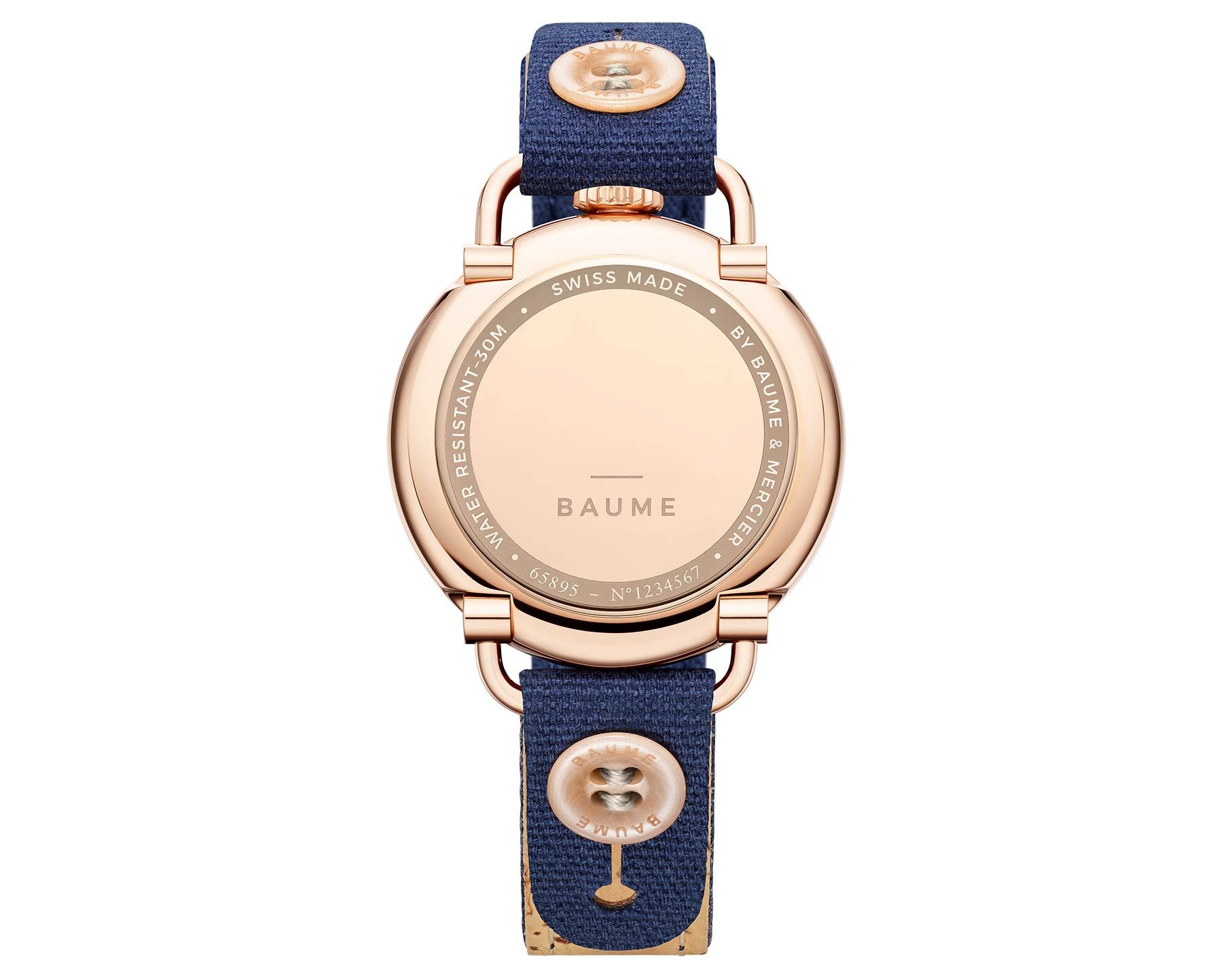 Baume & Mercier Baume  Blue Dial 35 mm Quartz Watch For Women - 3