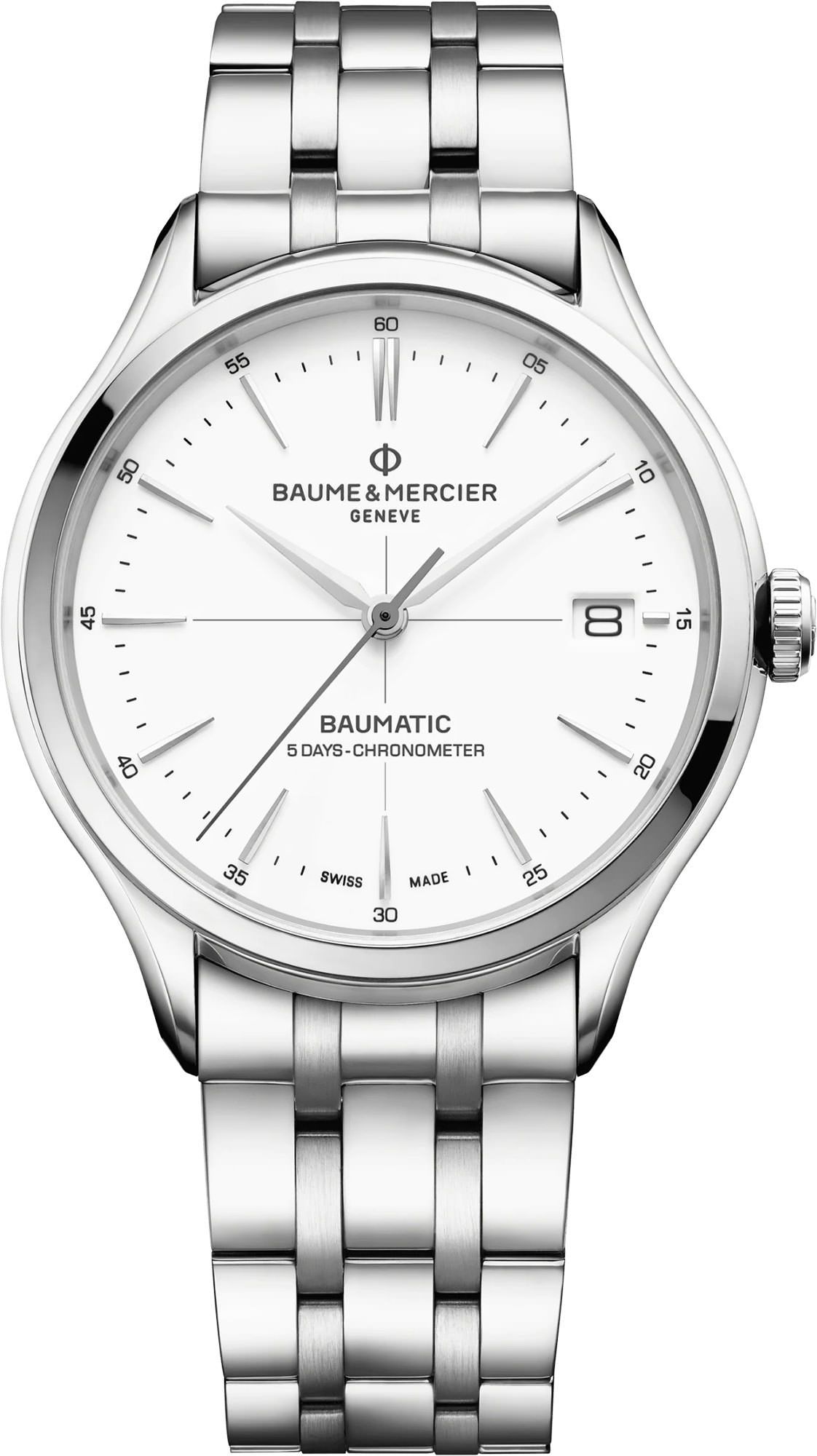 Baume & Mercier Clifton  White Dial 40 mm Automatic Watch For Men - 1