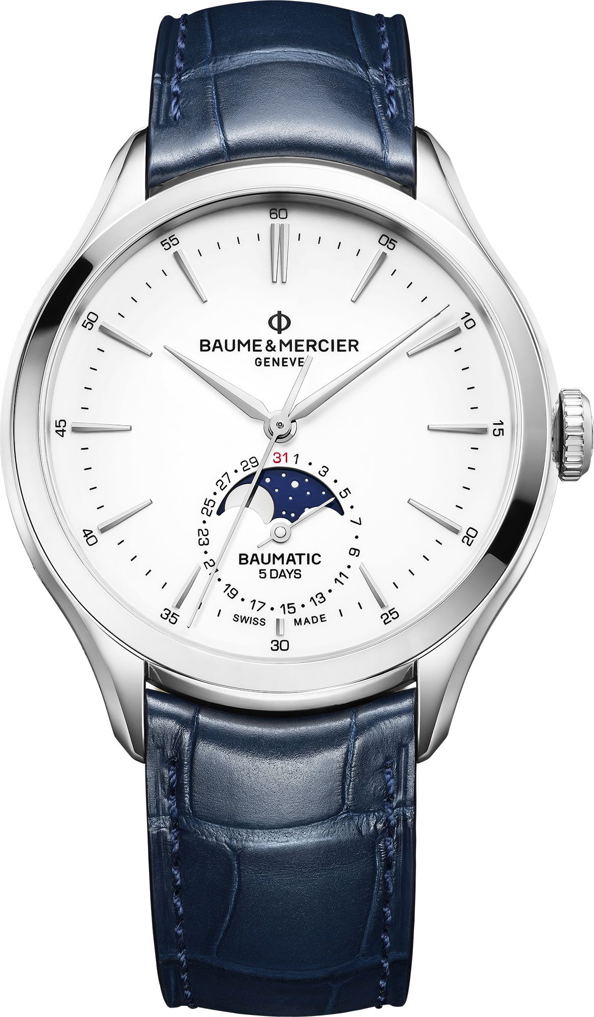 Baume & Mercier Clifton  White Dial 42 mm Automatic Watch For Men - 1