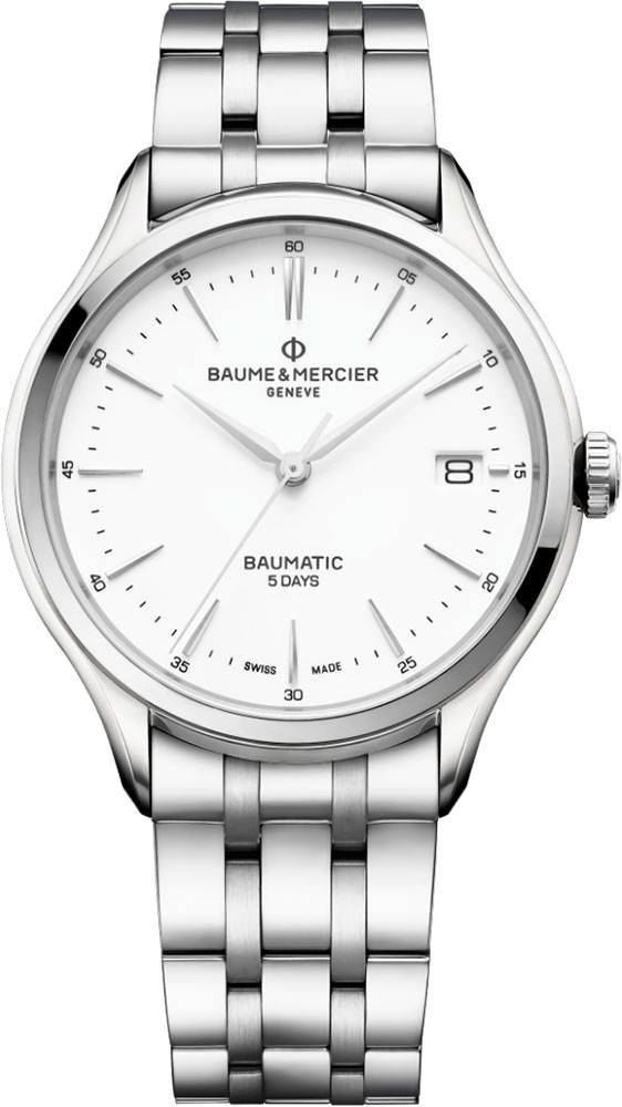 Baume & Mercier Clifton  White Dial 40mm Automatic Watch For Men - 1