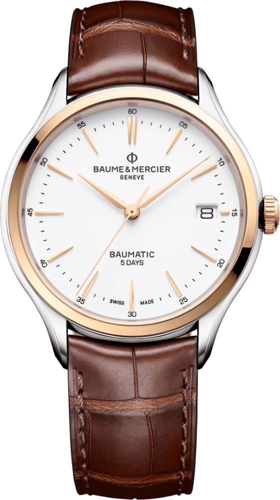 Baume & Mercier Clifton  White Dial 40 mm Automatic Watch For Men - 1