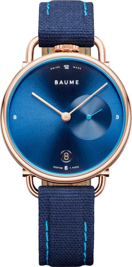 Baume & Mercier Baume  Blue Dial 35 mm Quartz Watch For Women - 1