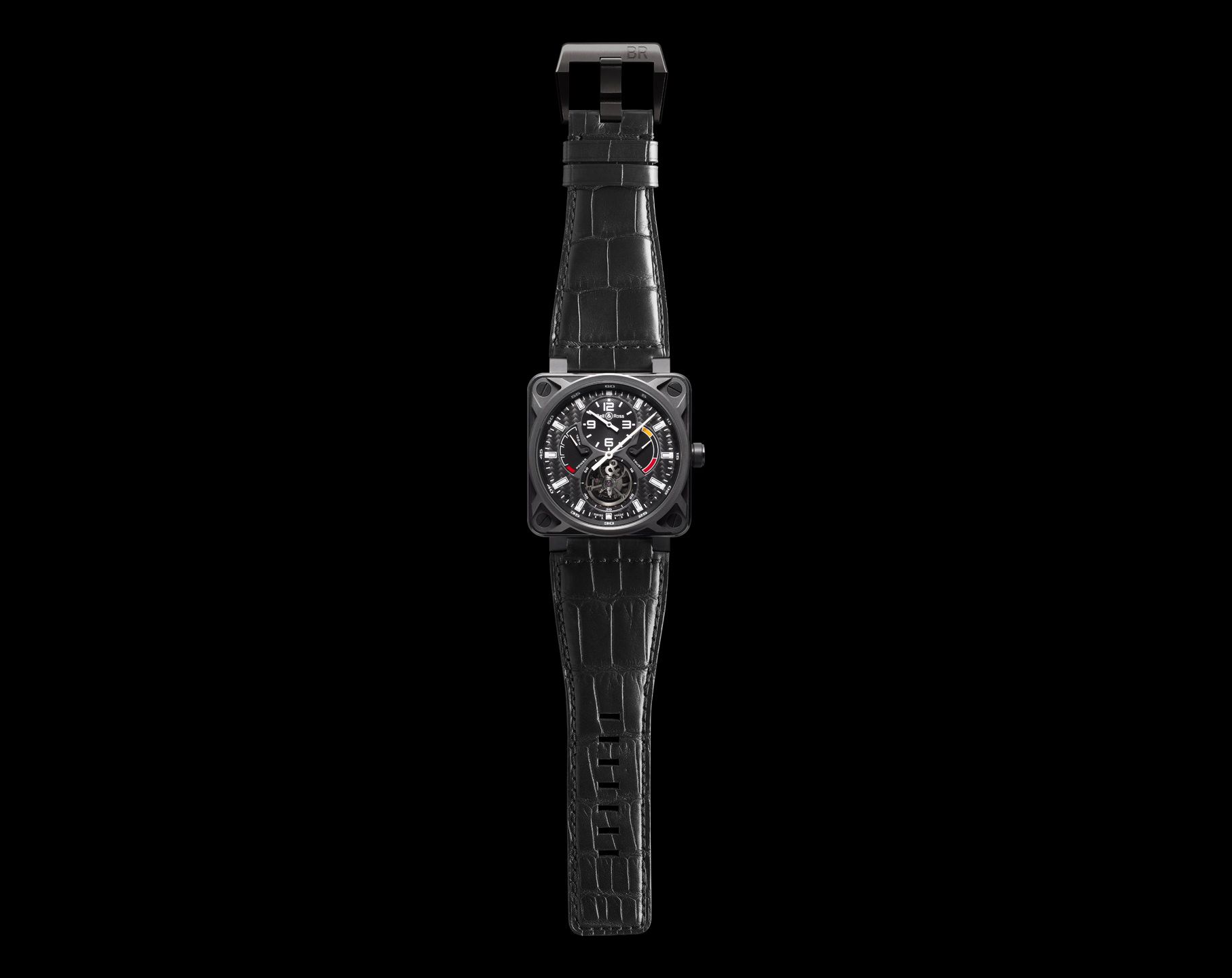 Bell & Ross Aviation BR 01 Tourbillon Black Dial 46 mm Mechanical Watch For Men - 3