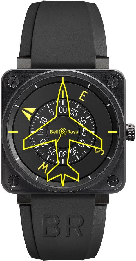 Bell & Ross Aviation BR 01 Flight Instruments Black Dial 46 mm Automatic Watch For Men - 1