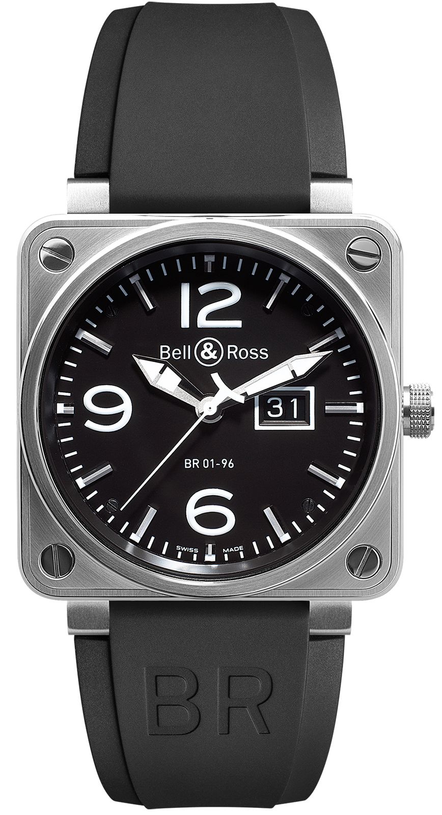 Bell & Ross Aviation BR 01-96 Grande Date Black Dial 46 mm Automatic Watch For Men - 1