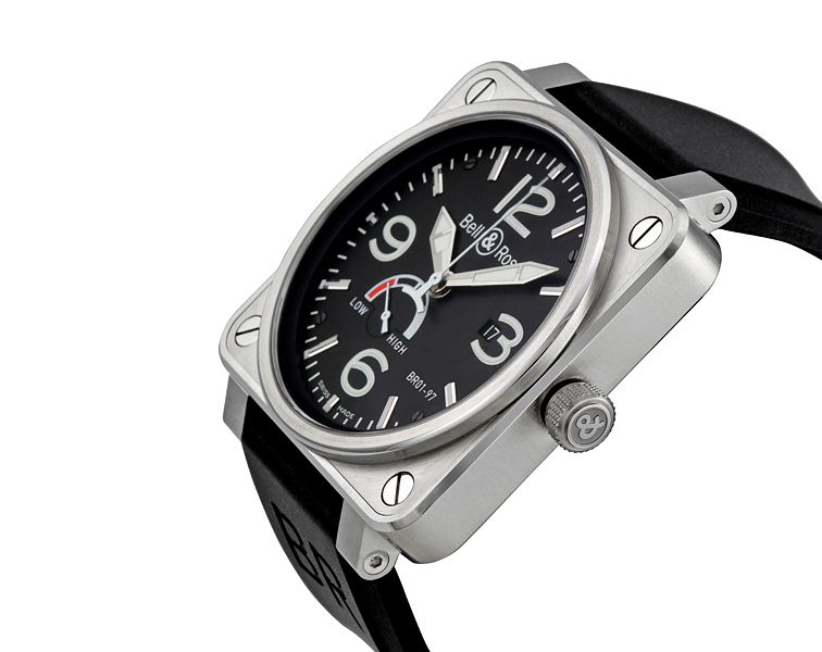 Bell & Ross Aviation BR 01-97 Reserve De Marche Black Dial 46 mm Automatic Watch For Men - 2