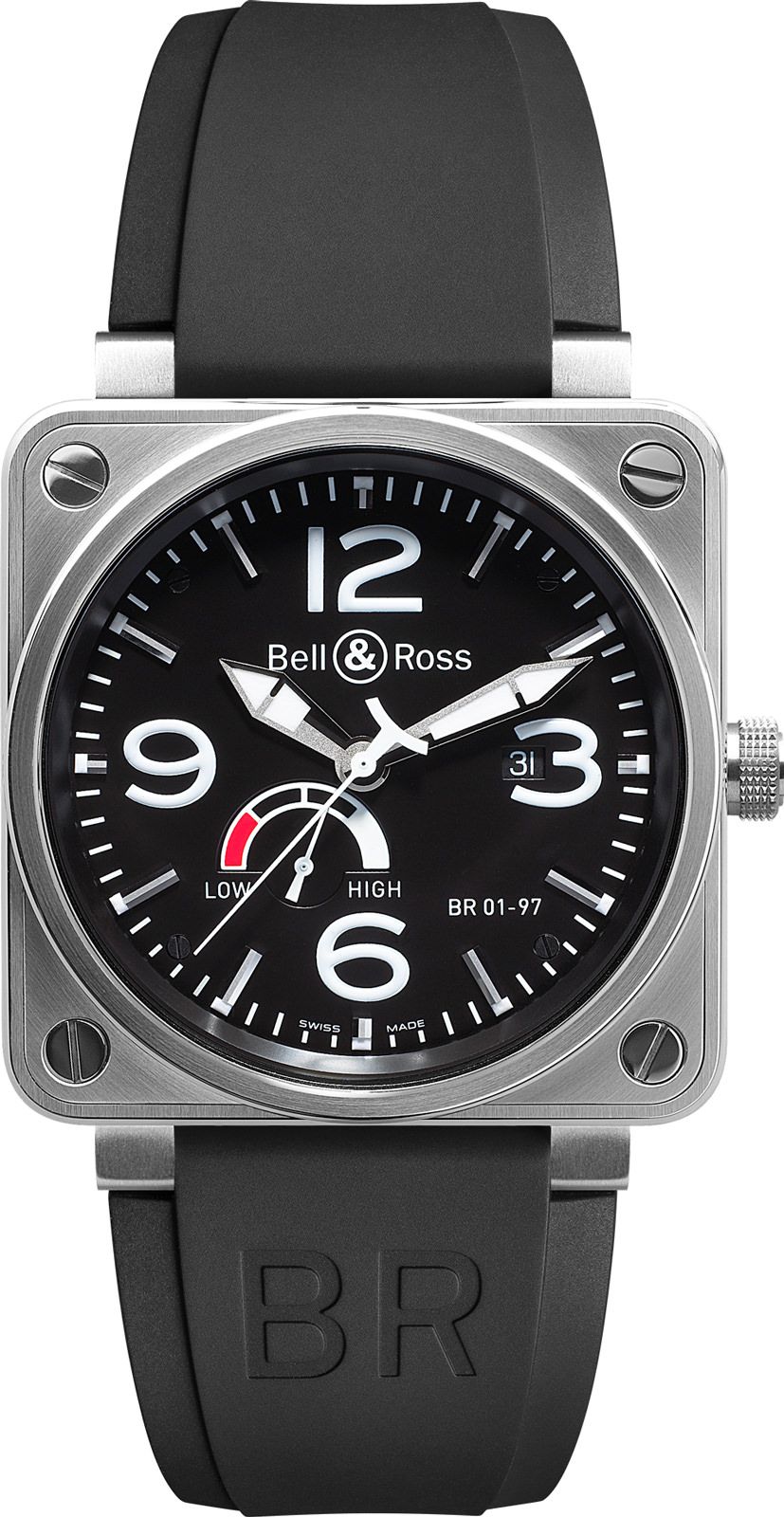 Bell & Ross Aviation BR 01-97 Reserve De Marche Black Dial 46 mm Automatic Watch For Men - 1