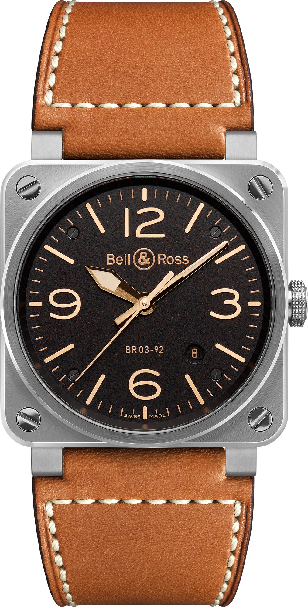 Bell & Ross Golden Heritage BR 03-92 Steel Black Dial 42 mm Automatic Watch For Men - 1