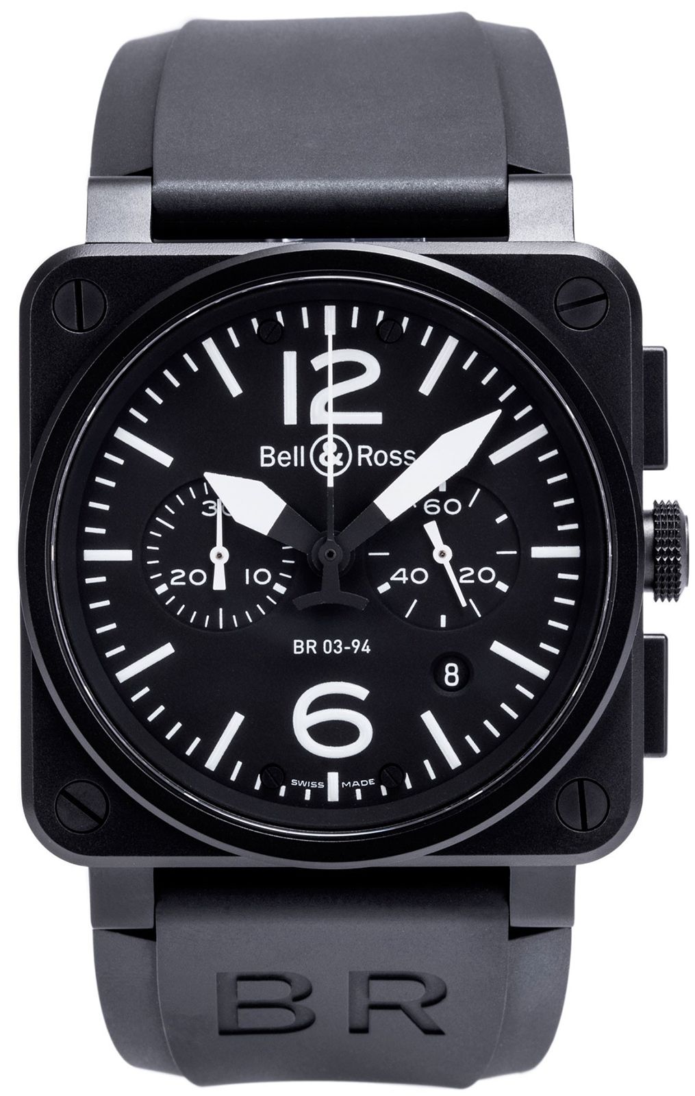 Bell & Ross Aviation BR 03-94 Chronographe Black Dial 42 mm Automatic Watch For Men - 1