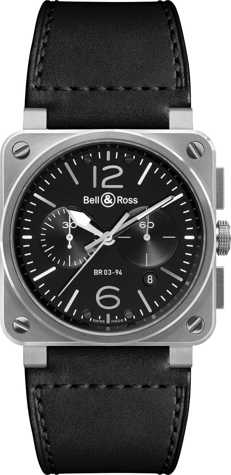 Bell & Ross Aviation BR 03-94 Chronographe Black Dial 42 mm Automatic Watch For Men - 1