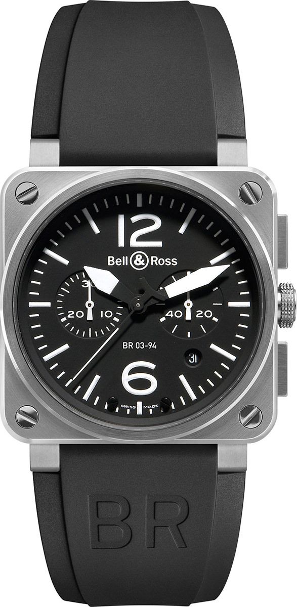 Bell & Ross Aviation BR 03-94 Chronographe Black Dial 42 mm Automatic Watch For Men - 1