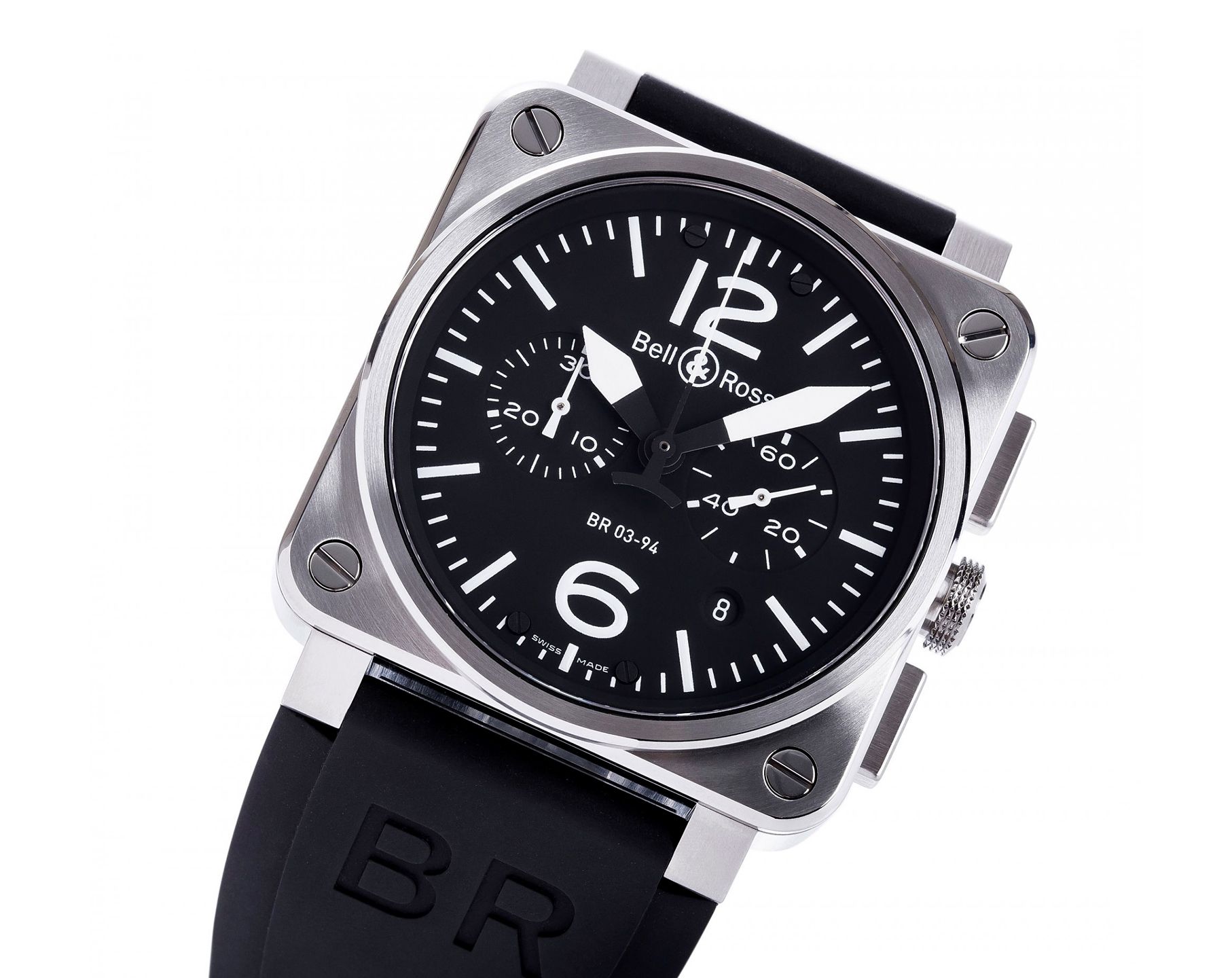 Bell & Ross Aviation BR 03-94 Chronographe Black Dial 42 mm Automatic Watch For Men - 3