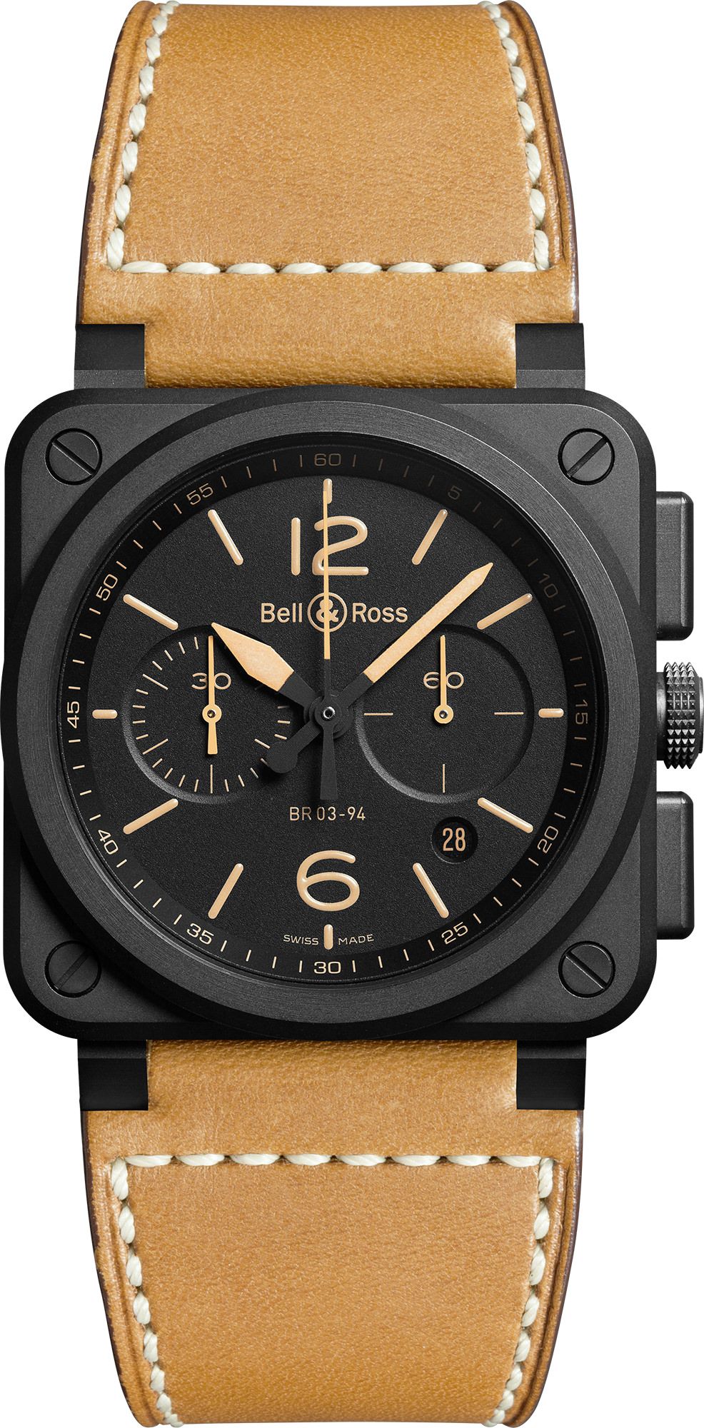 Bell & Ross Aviation BR 03-94 Chronographe Black Dial 42 mm Automatic Watch For Men - 1