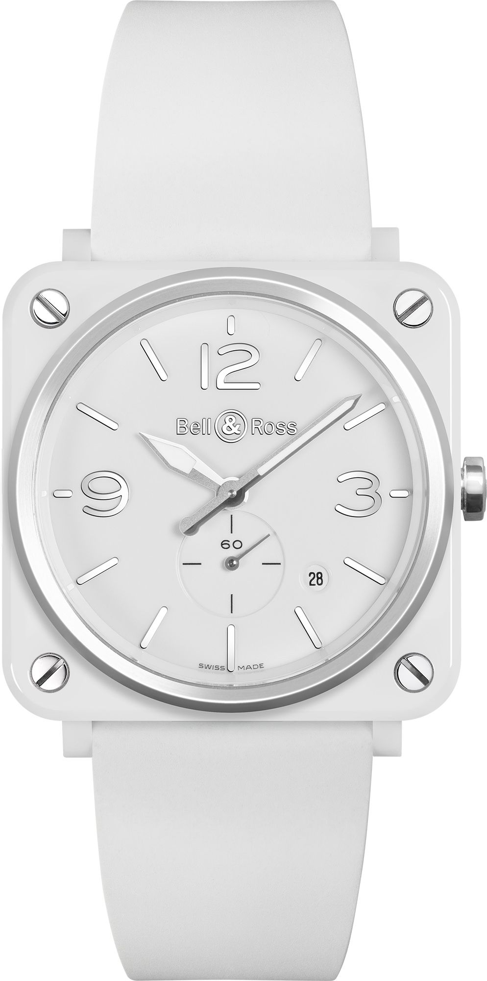 Bell & Ross Aviation BR S Quartz White Dial 39 mm Quartz Watch For Men - 1