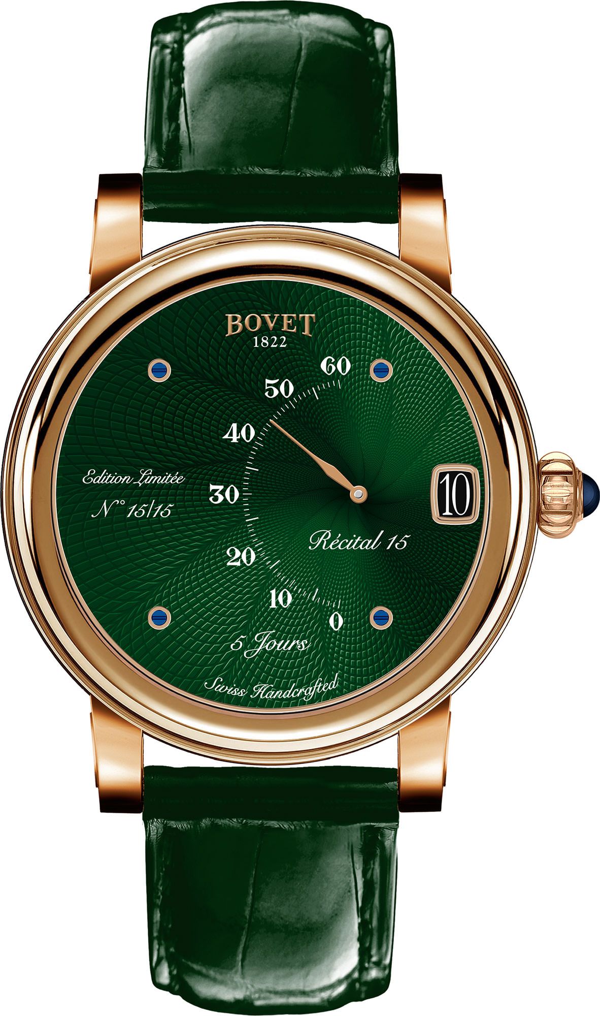 Bovet Dimier Récital 15 Green Dial 42 mm Manual Winding Watch For Men - 1