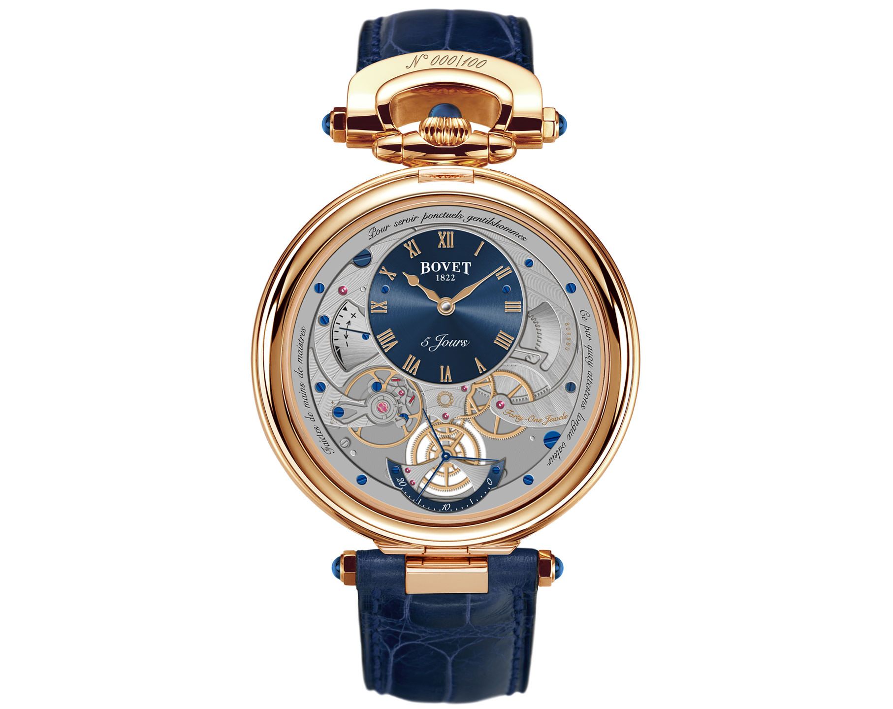 Bovet Fleurier Virtuoso VII Blue Dial 43.3 mm Manual Winding Watch For Men - 2