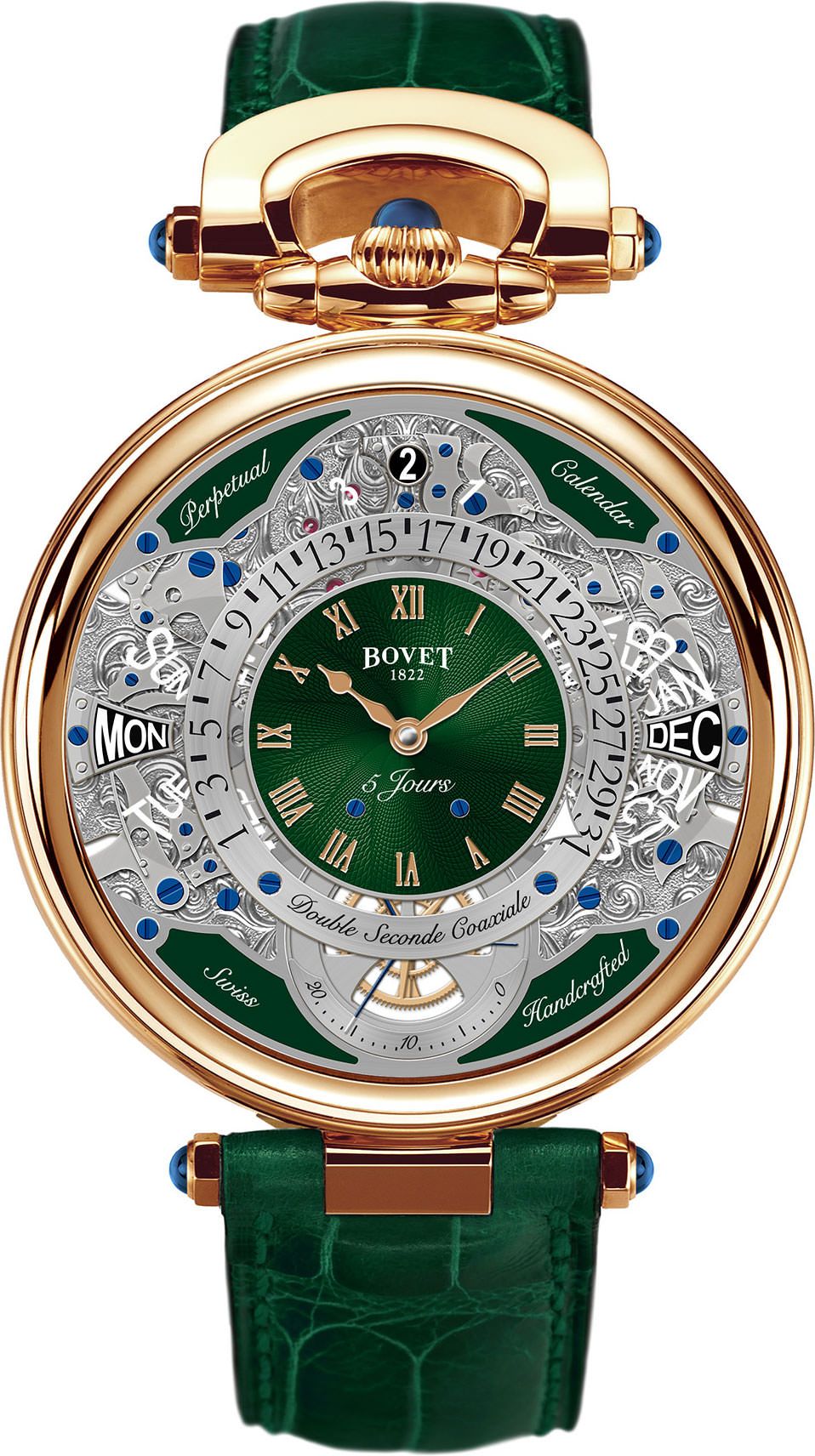 Bovet Fleurier Virtuoso VII Green Dial 43.3 mm Manual Winding Watch For Men - 1