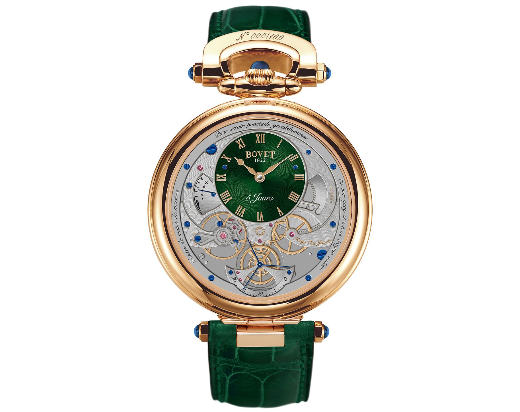 Bovet Fleurier Virtuoso VII Green Dial 43.3 mm Manual Winding Watch For Men - 2