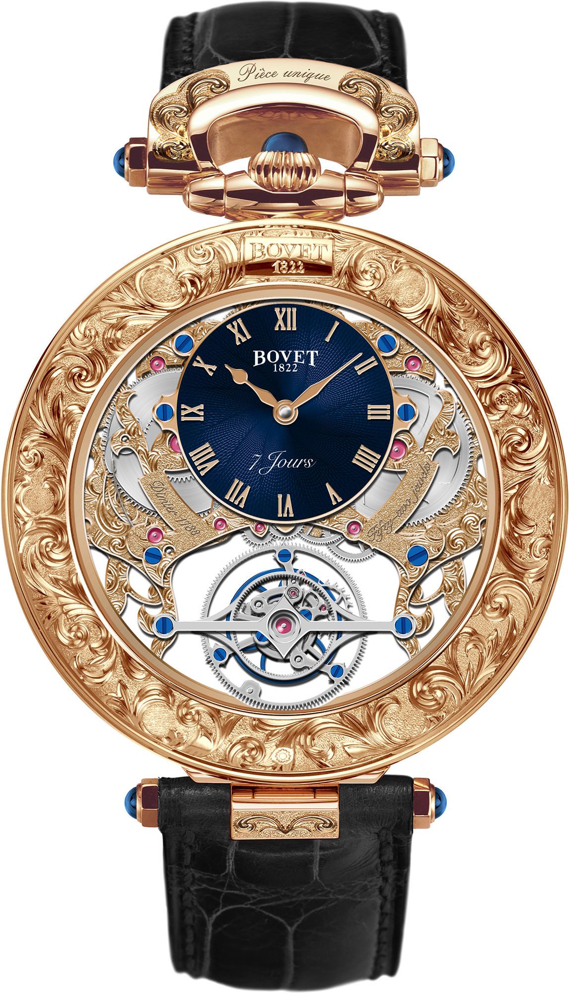 Bovet Fleurier Amadeo Blue Dial 45 mm Manual Winding Watch For Men - 1