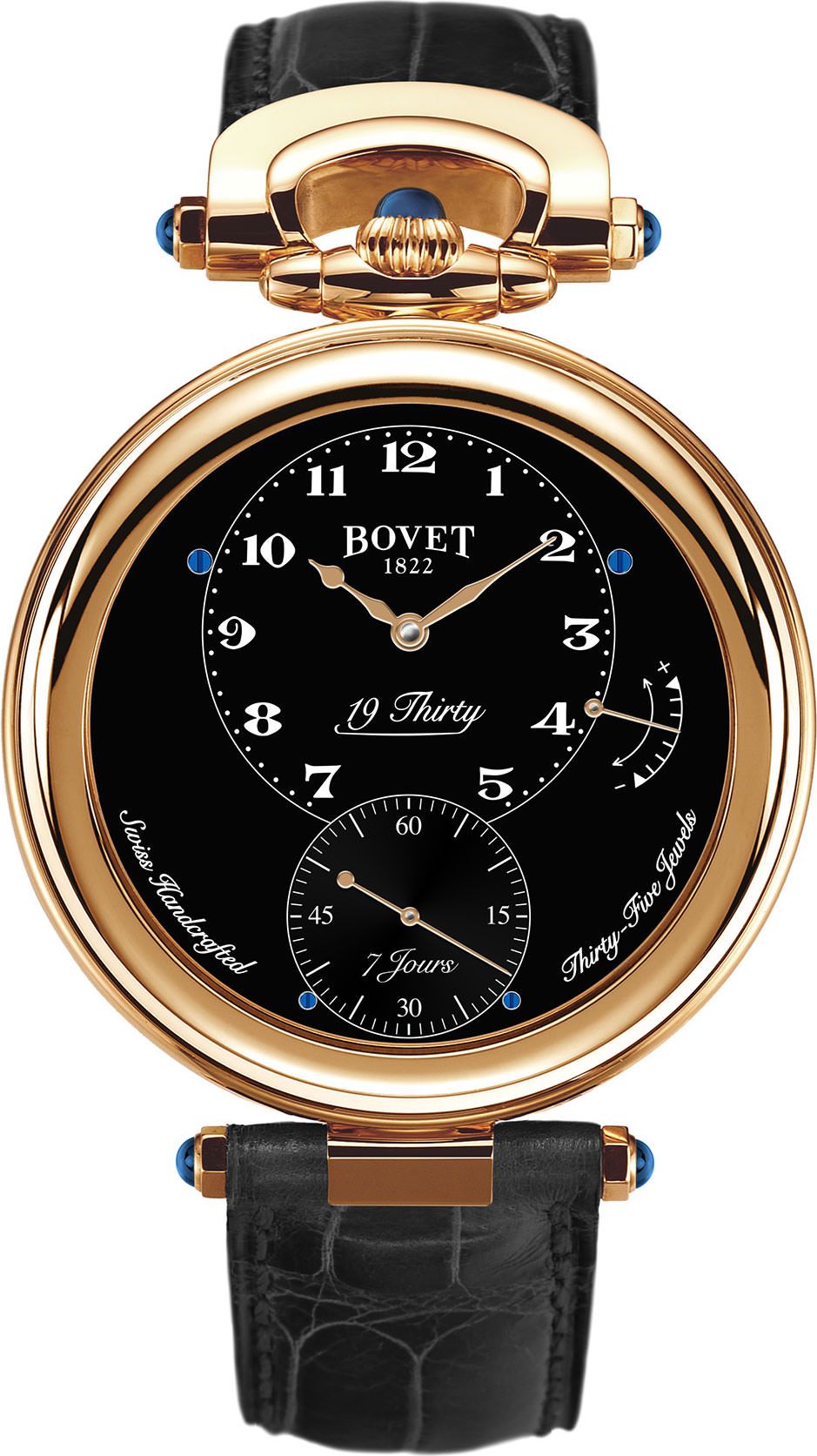 Bovet Fleurier 19Thirty Great Guilloché Black Dial 42 mm Manual Winding Watch For Men - 1