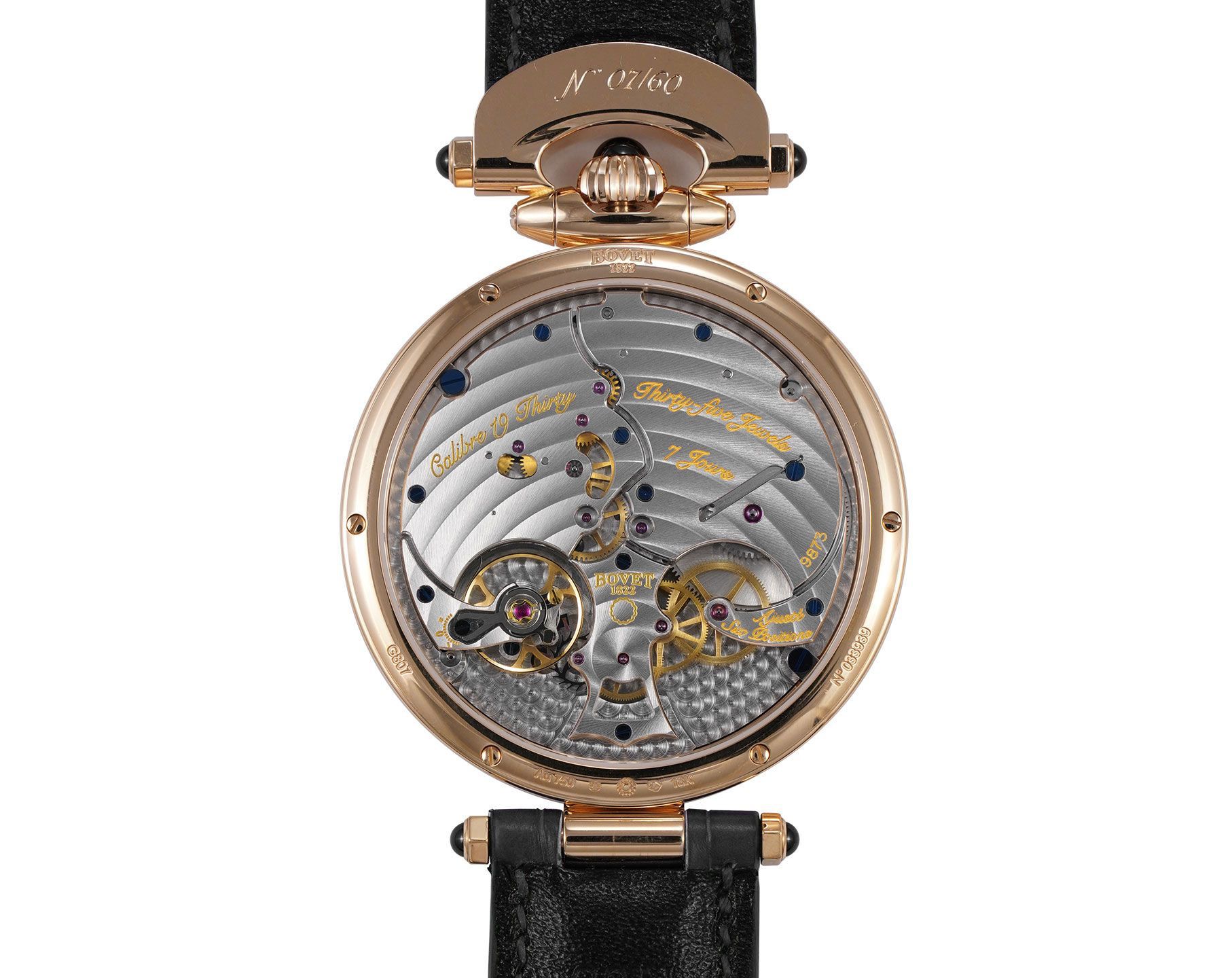 Bovet Fleurier 19Thirty Great Guilloché Black Dial 42 mm Manual Winding Watch For Men - 2