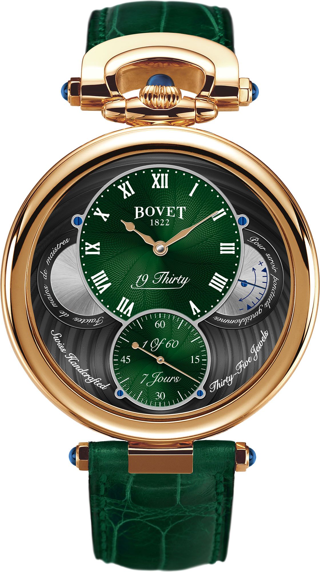 Bovet Fleurier 19Thirty Great Guilloché Green Dial 42 mm Manual Winding Watch For Men - 1