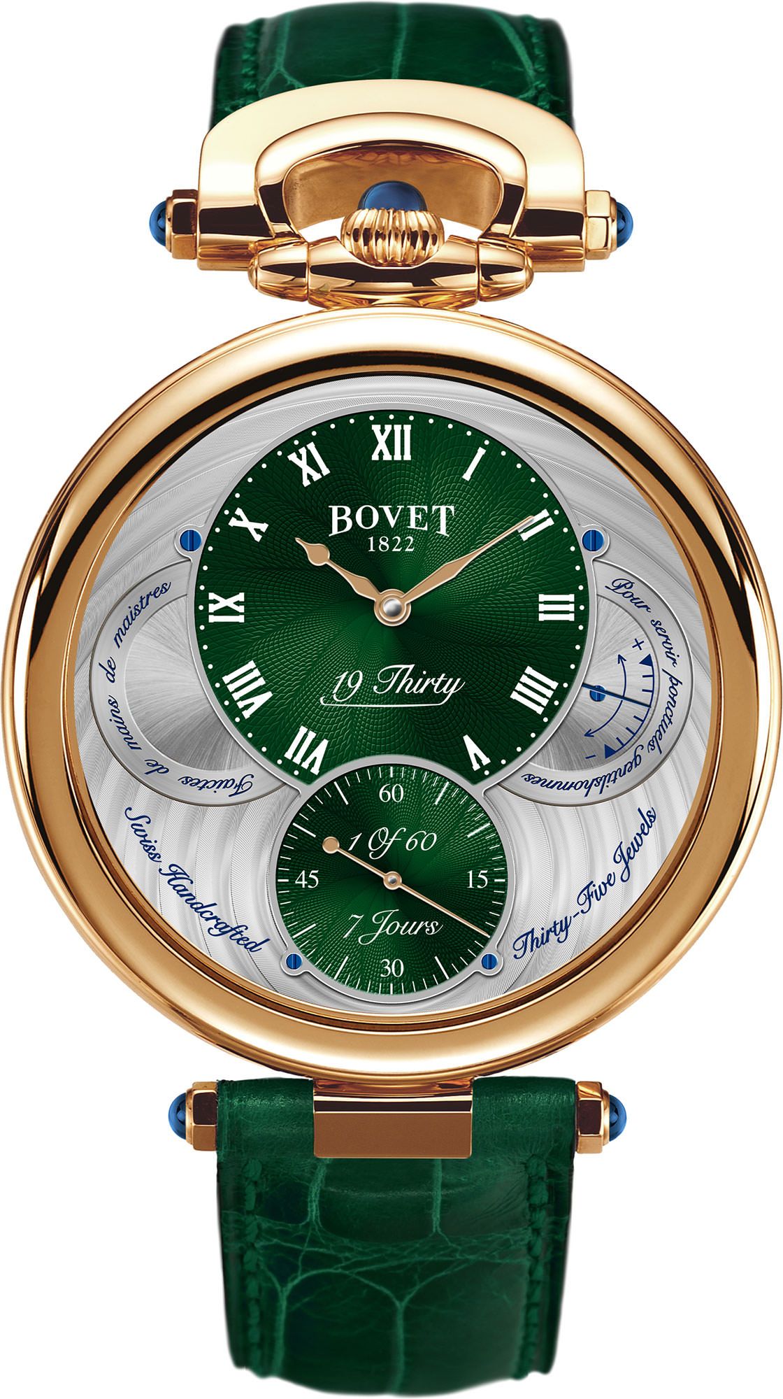 Bovet Fleurier 19Thirty Great Guilloché Green Dial 42 mm Manual Winding Watch For Men - 1