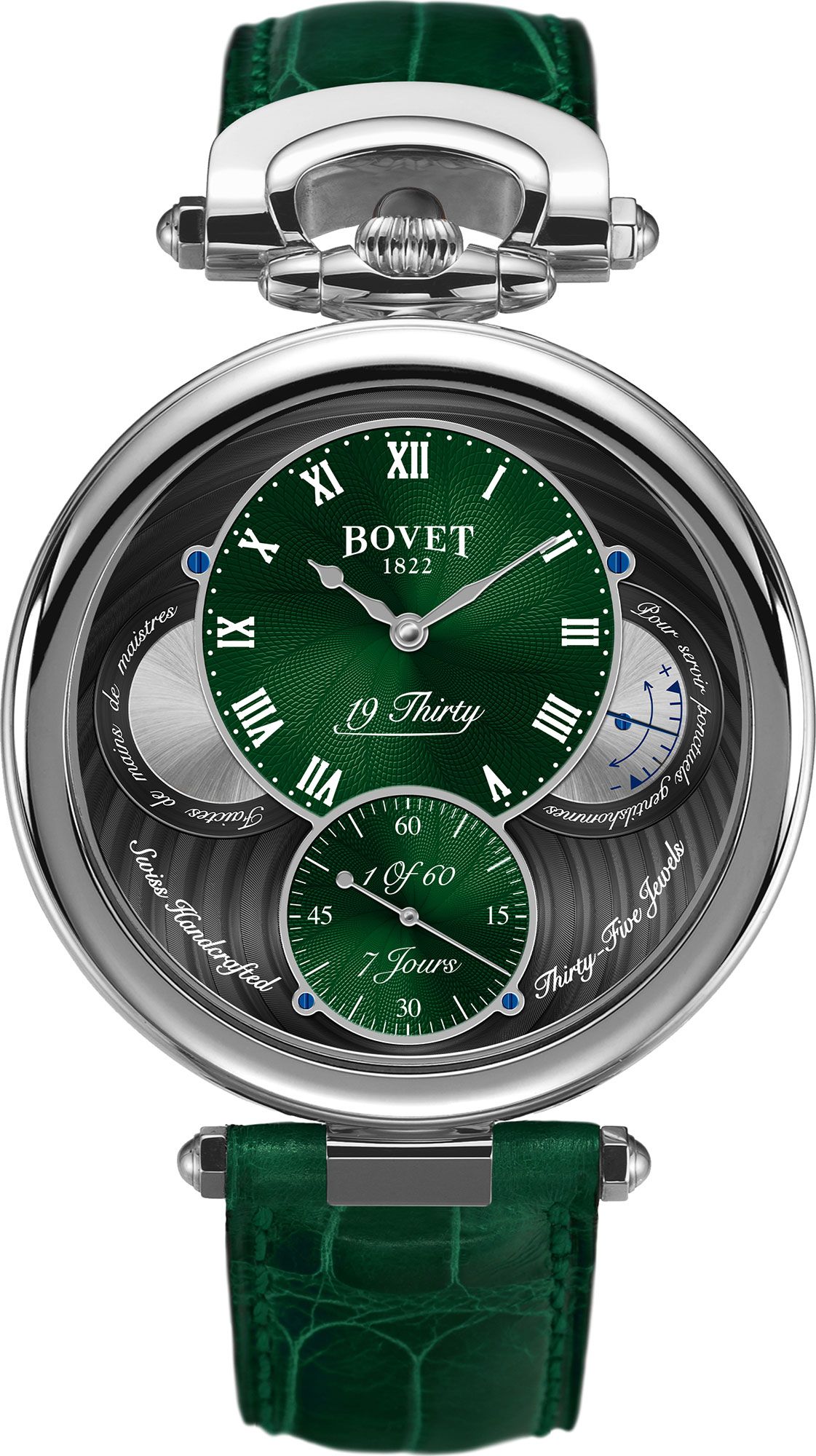 Bovet Fleurier 19Thirty Great Guilloché Green Dial 42 mm Manual Winding Watch For Men - 1