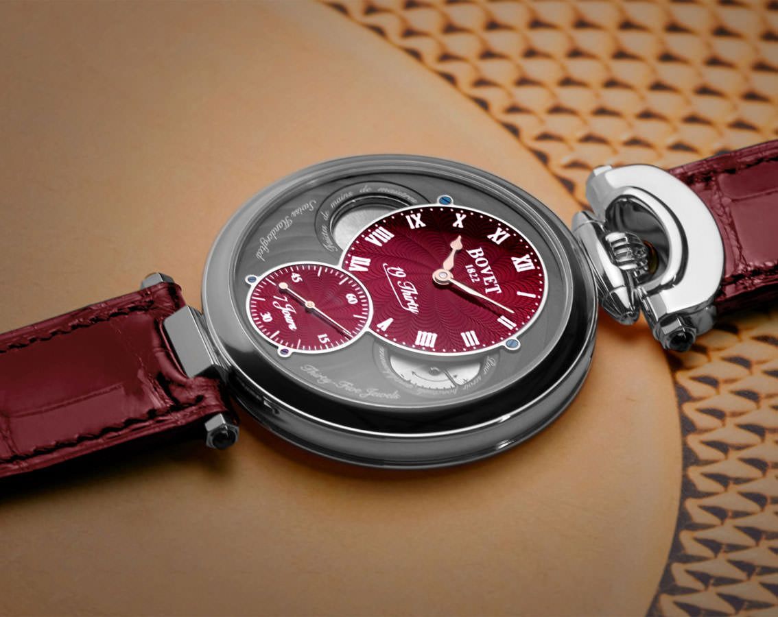 Bovet Fleurier  Red Dial 42 mm Manual Winding Watch For Men - 3