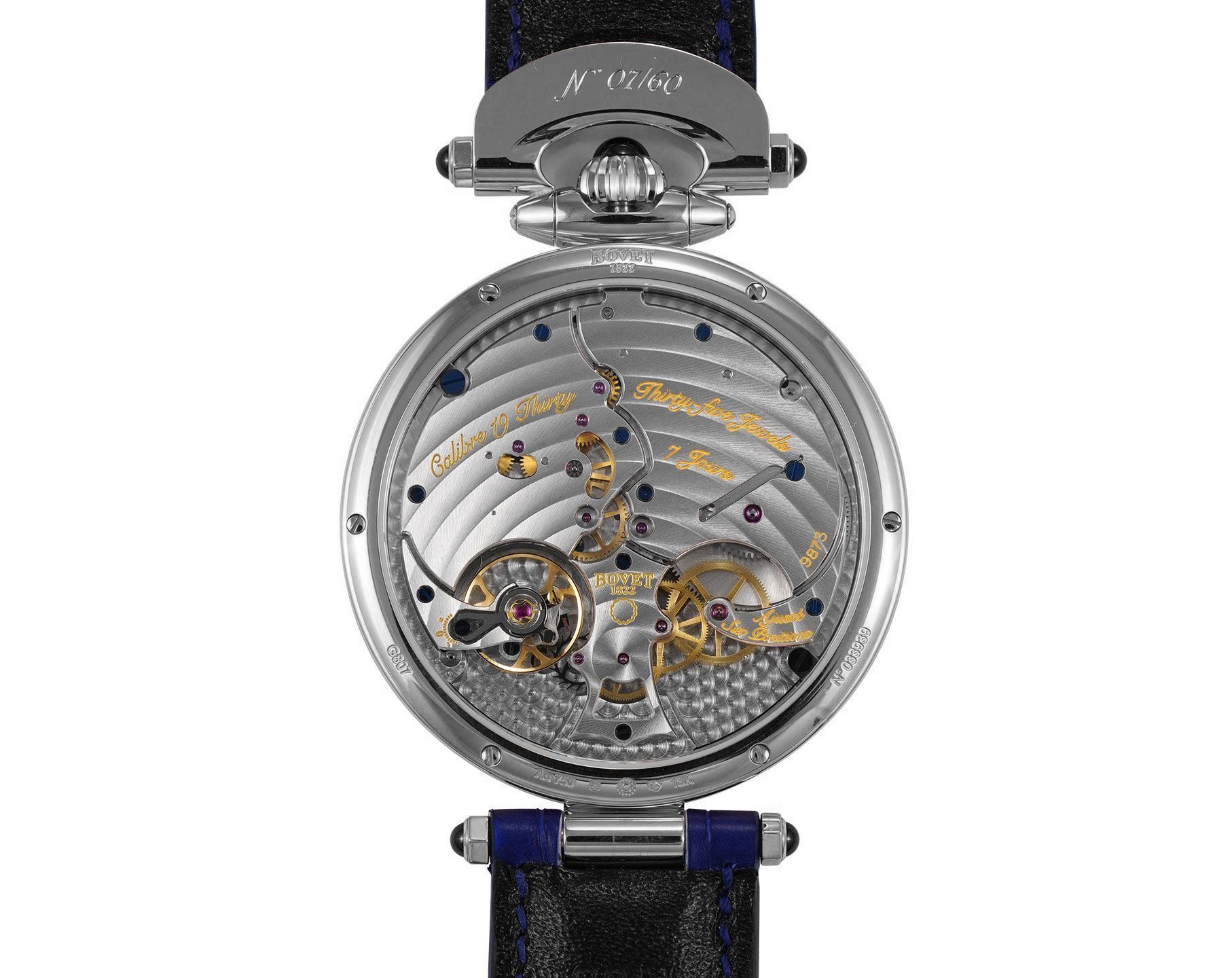 Bovet Fleurier 19Thirty Great Guilloché Blue Dial 42 mm Manual Winding Watch For Men - 2